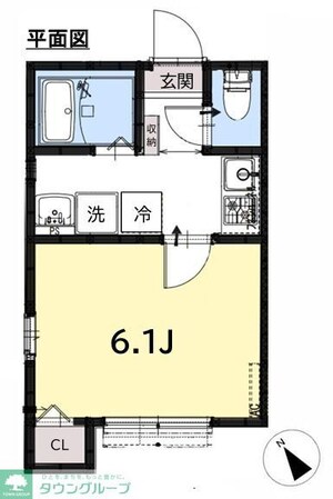 オークランド馬橋の物件間取画像